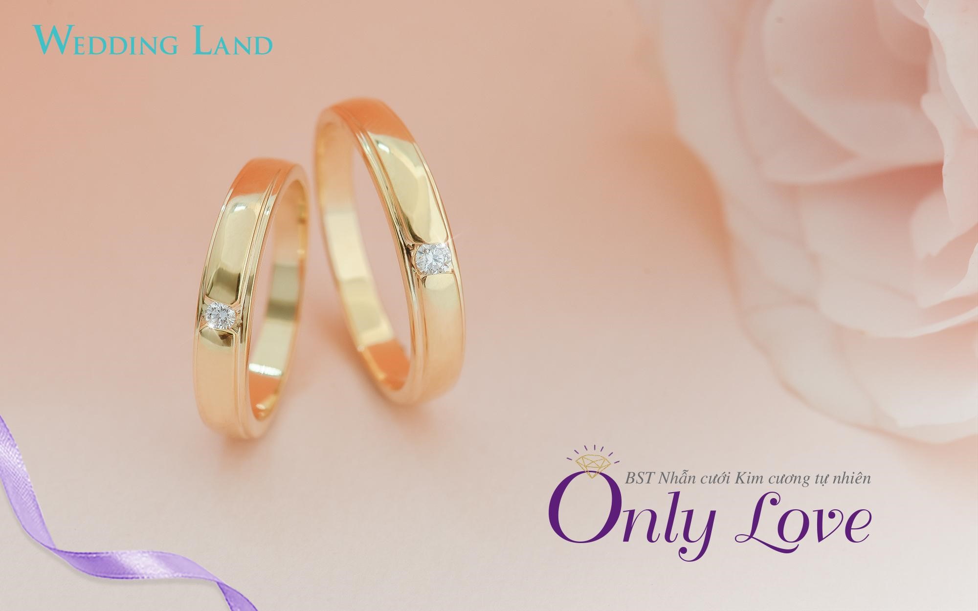 Nhẫn cưới kim cương tự nhiên của Wedding Land giá chỉ từ 8 triệu đồng